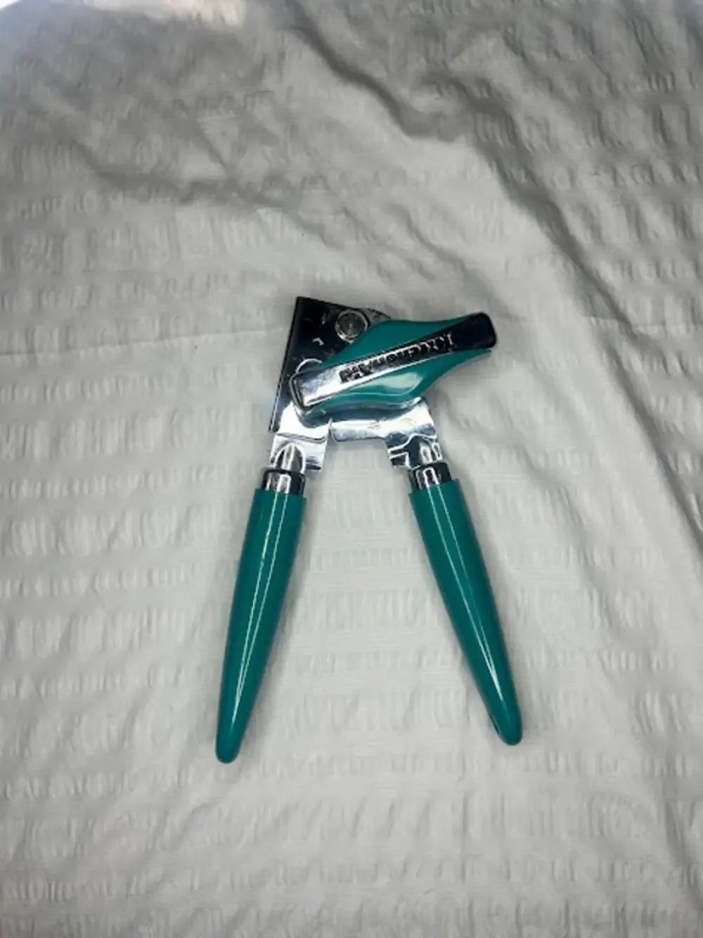 KitchenAid Manual Can Opener teal  Ergonomic Handheld Stainless Steel Tool